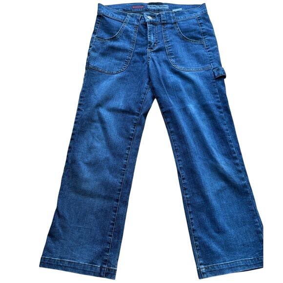Y2K Vintage Paris Blues Carpenter Soulmate Jeans Size 7 Wide Leg Utility Denim - Picture 1 of 11